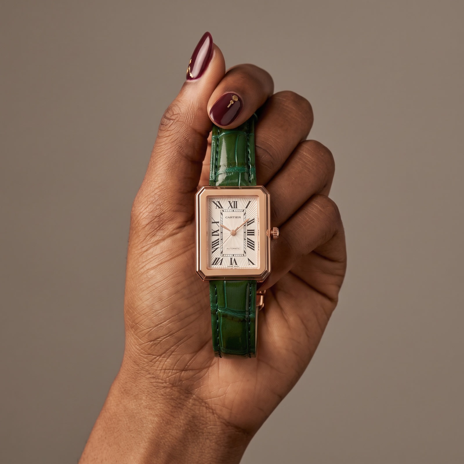 Cartier Rectangle rose gold-Tone Watch - view 1
