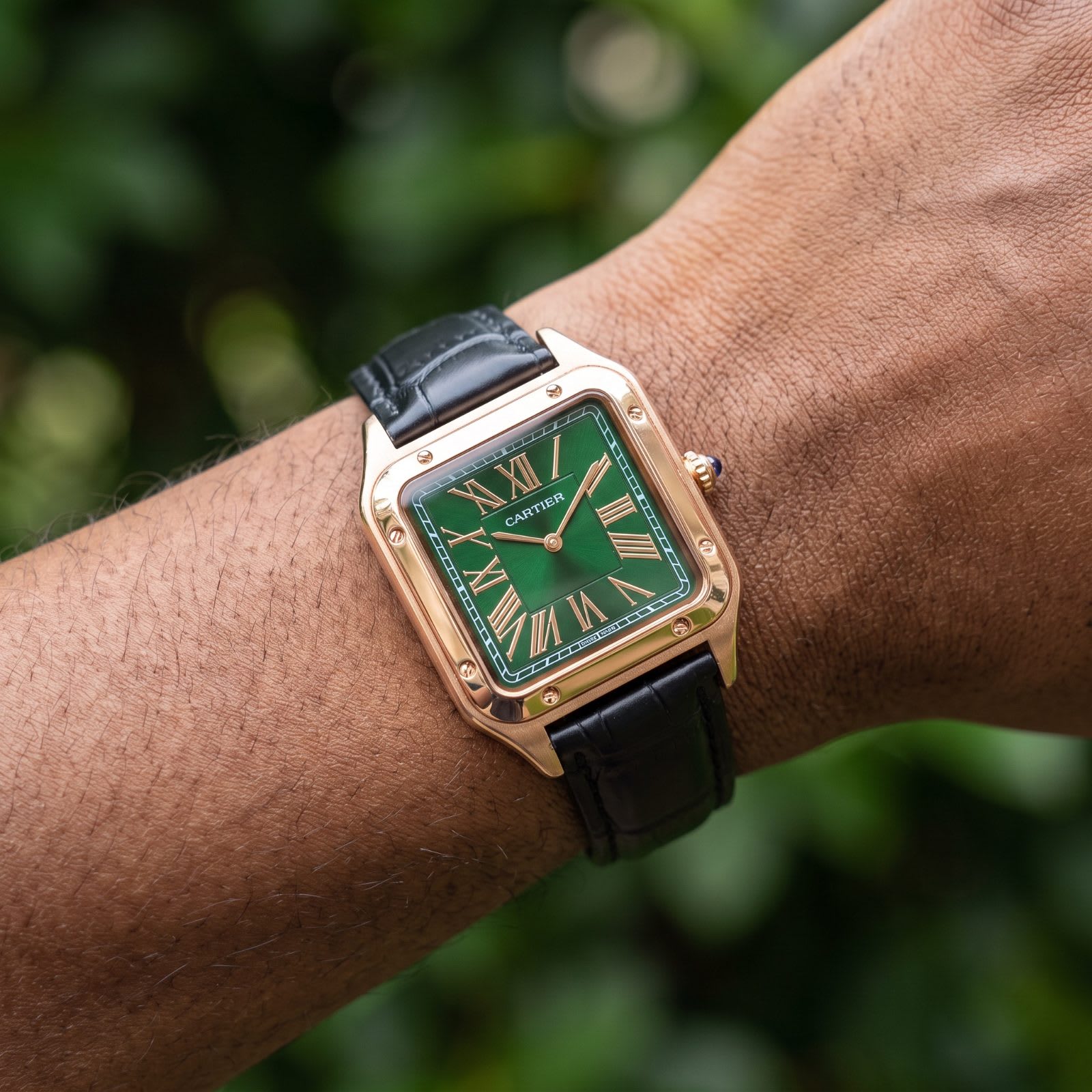 Cartier Santos-Dumont L-RGLD-BLCK-GRN view 2