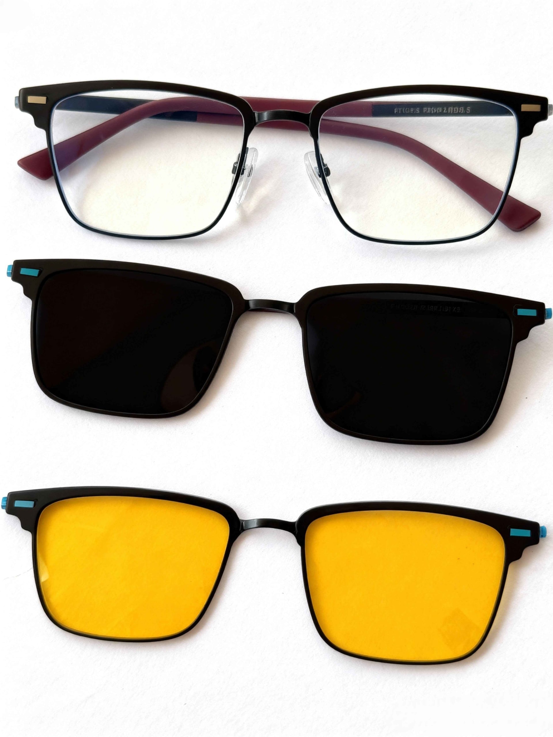 Black Metal Rectangle Frame with Clip-On Set - view 1