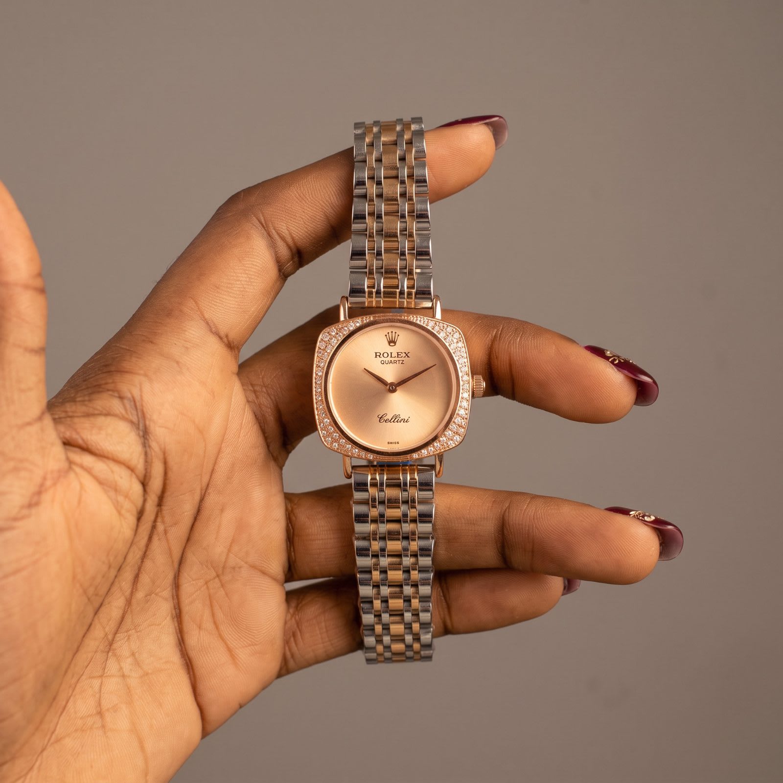 Rolex Cushion Diamond rose Gold - view 1