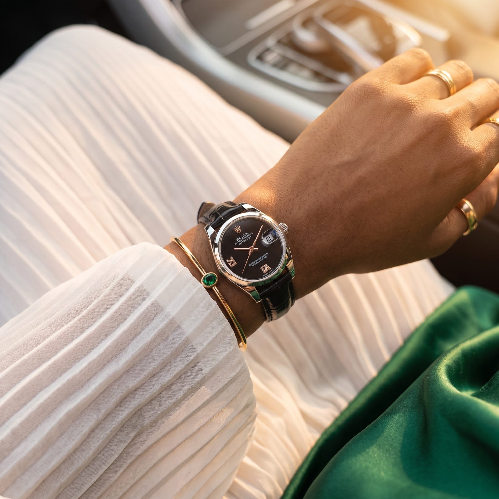Rolex Oyster Perpetual Datejust L-SLIVER-BLACK-B view 2