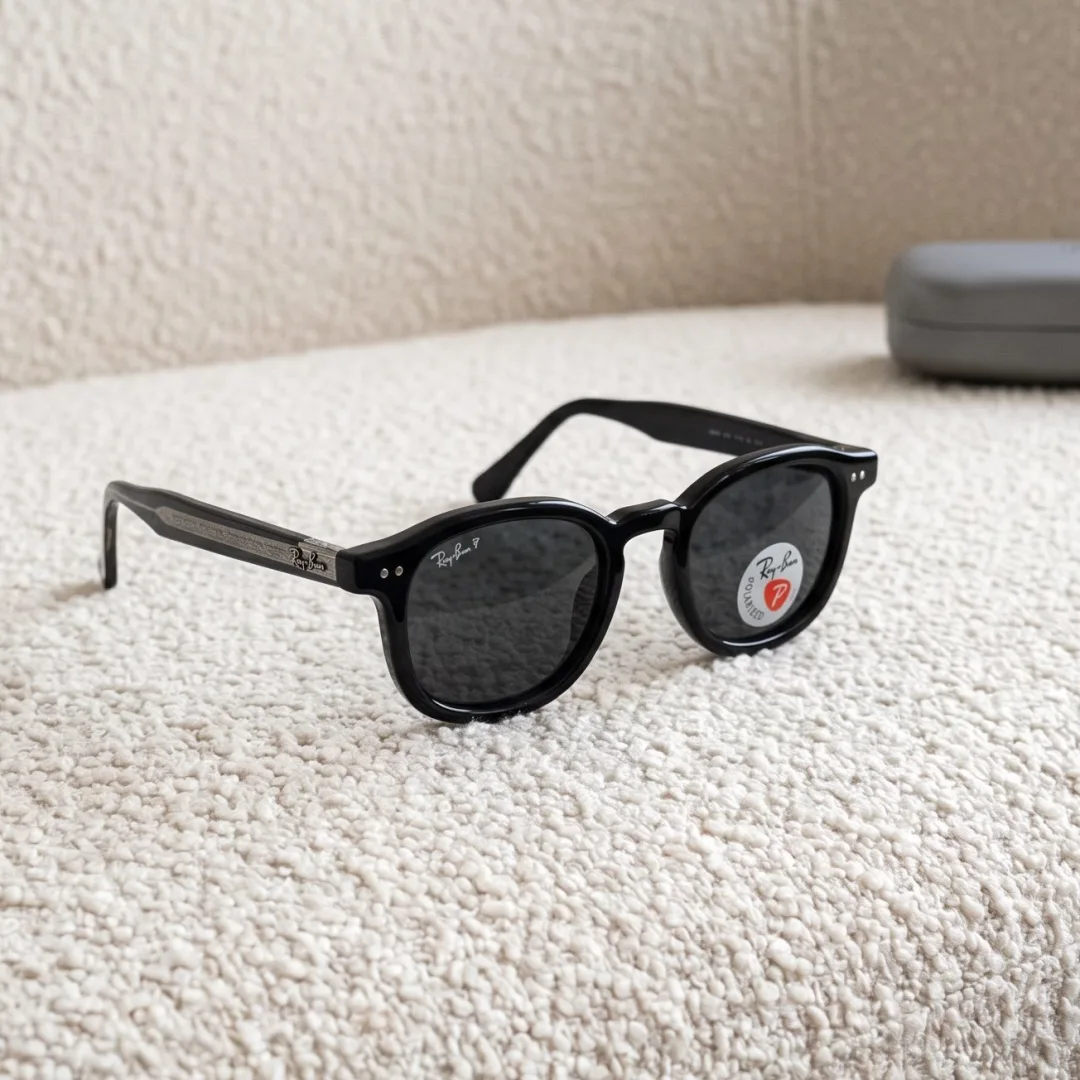 Ray-Ban Polarized Round Acetate Sunglasses