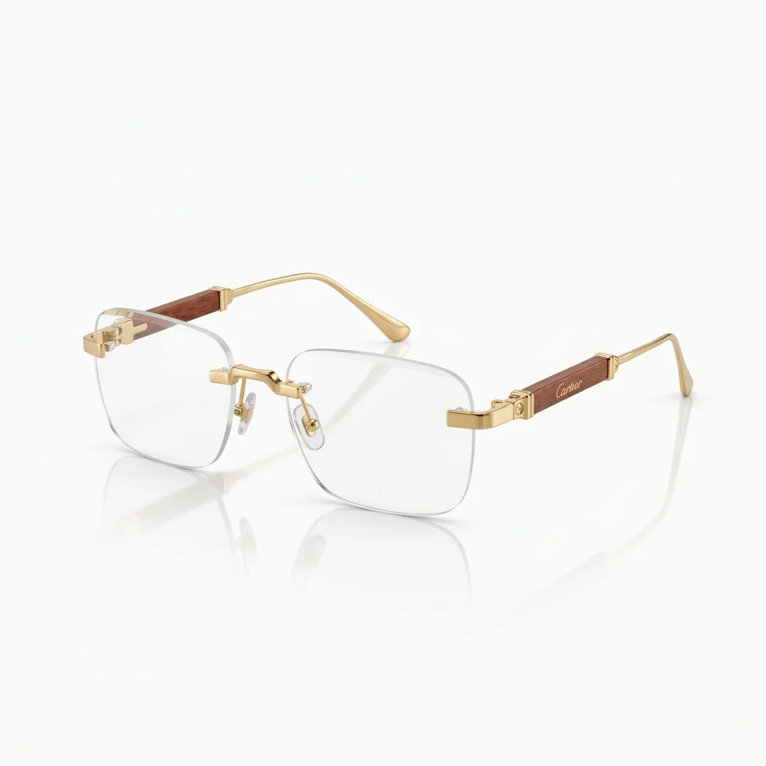 Cartier Rimless Clear-Lens Glasses