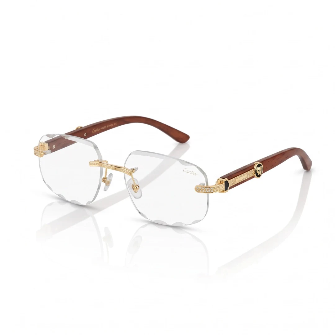 Cartier Rimless Clear-Lens Glasses