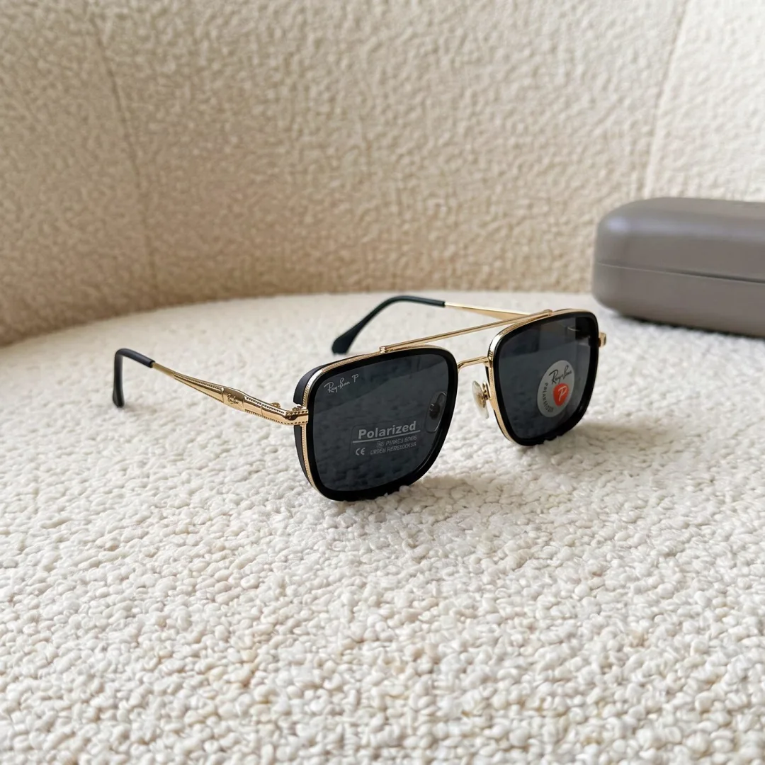 Ray-Ban Polarized Square Double-Bridge Sunglasses