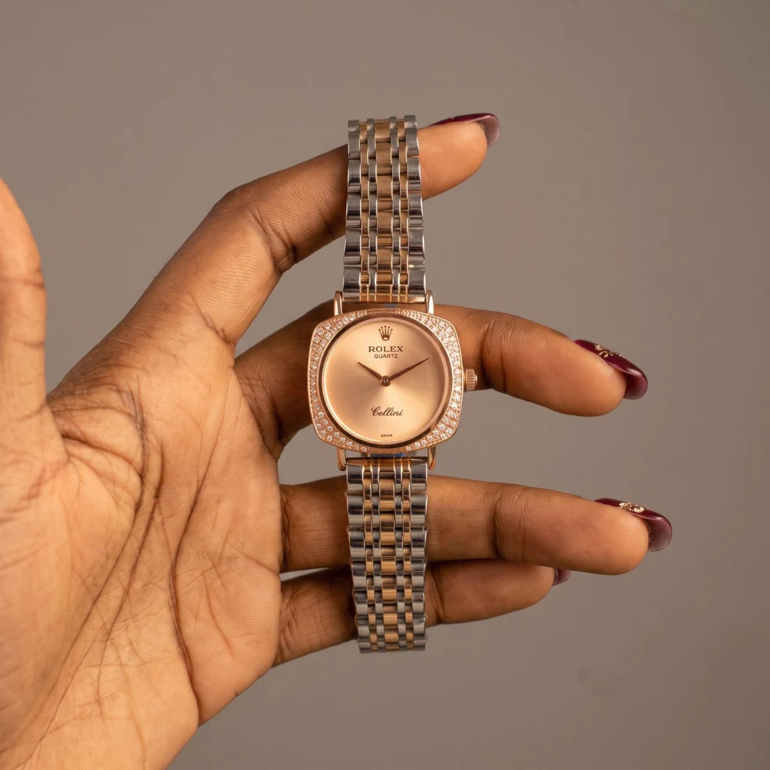 Rolex Cushion Diamond Rose Gold Watch